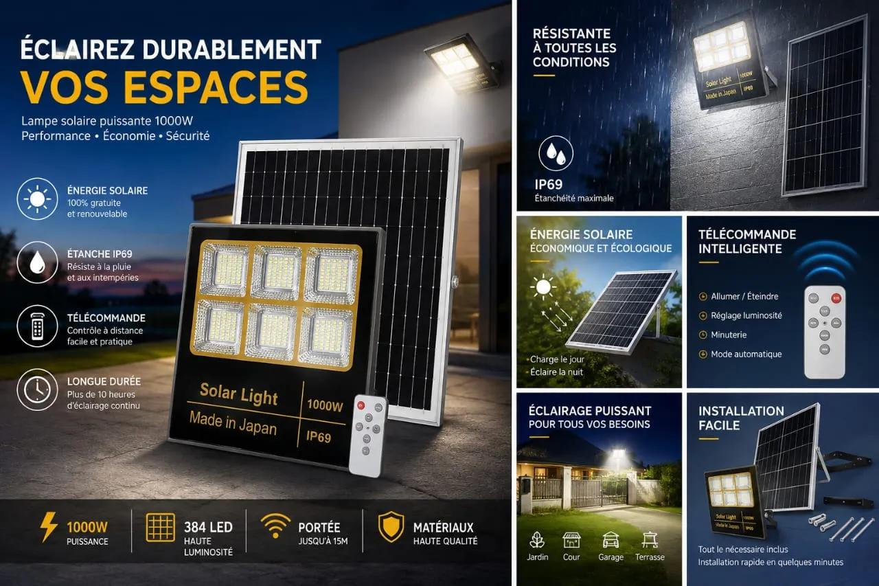 Lampe solaire LED IP69 2